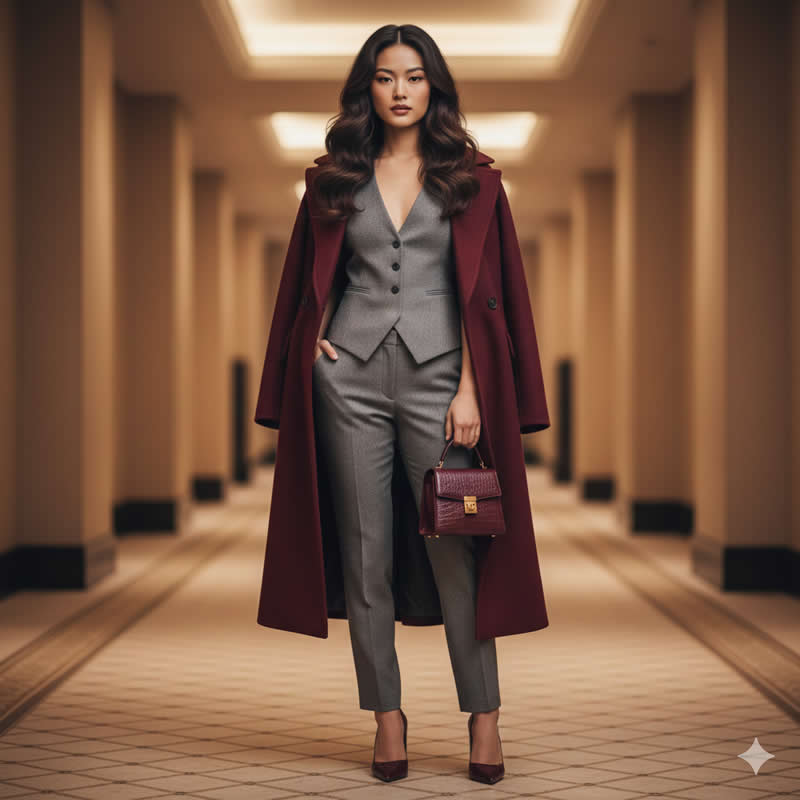 Full-Body Luxurious Fashion Portrait