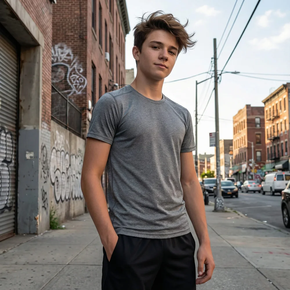 Low-Angle Confident Street Vibe