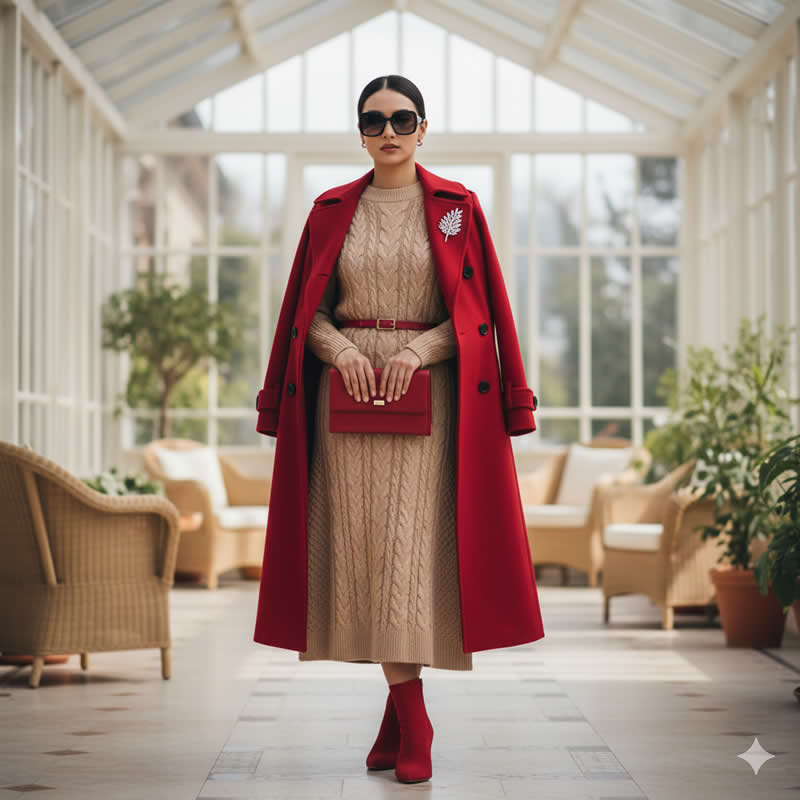 Photorealistic Full-Body Fashion Portrait