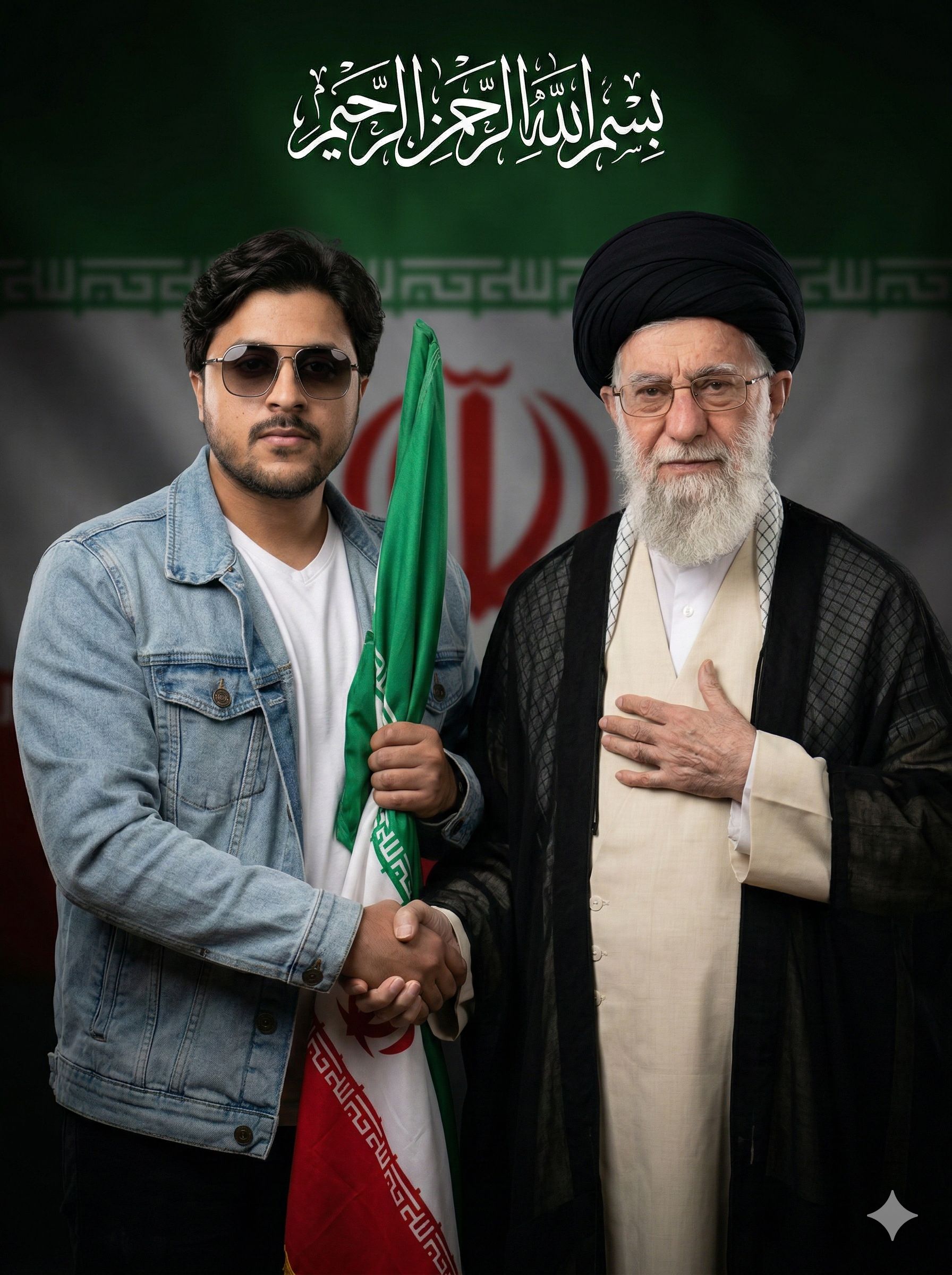 vertical portrait of two Middle Eastern