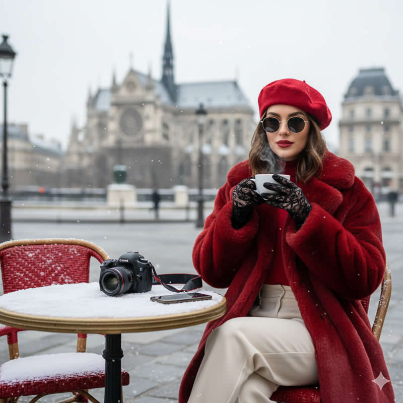 Medium-Shot Portrait of a Fashionable Woman