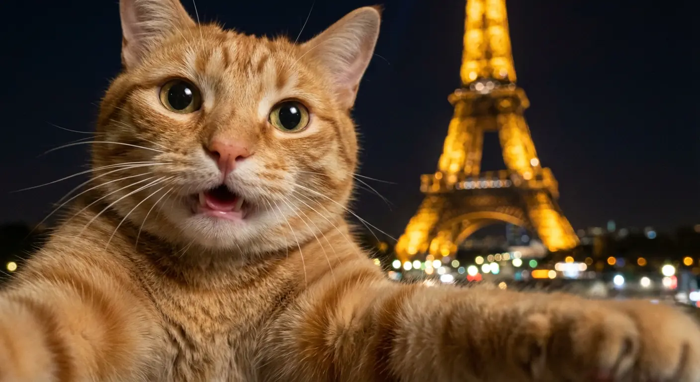 Paris Cat Selfie